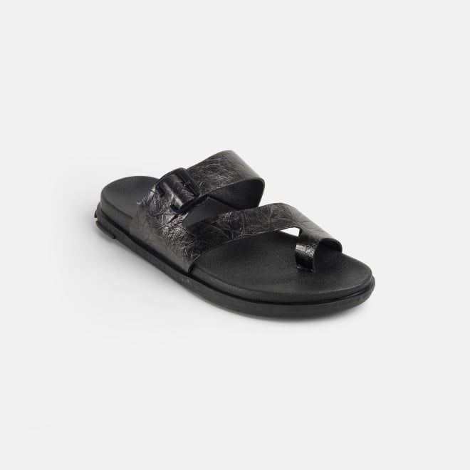 Mochi Men Gun-Metal Casual Slippers