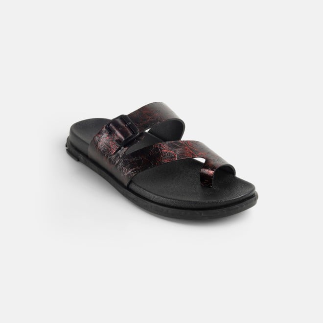 Mochi Men Wine Casual Slippers