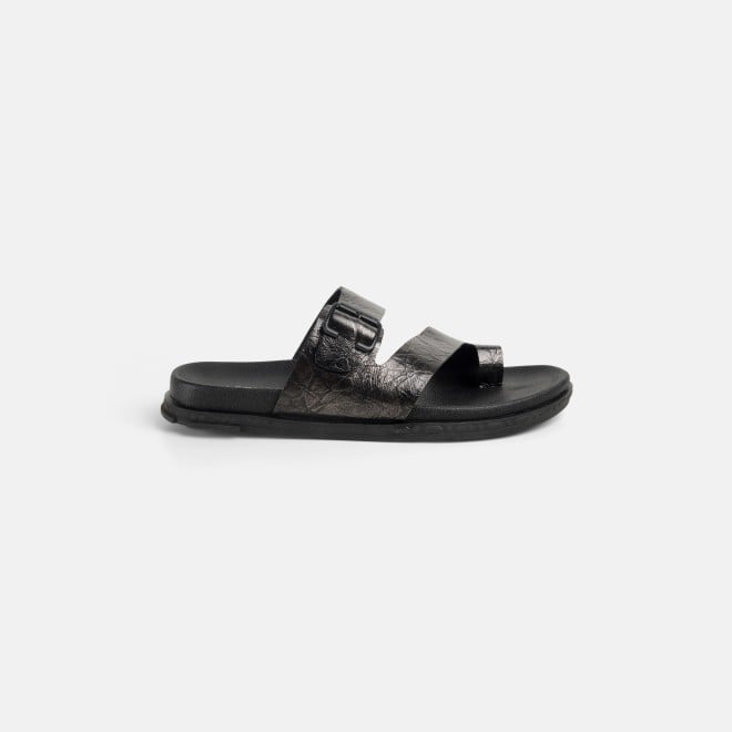 Mochi Men Gun-Metal Casual Slippers (SKU: 60-132-29-41)