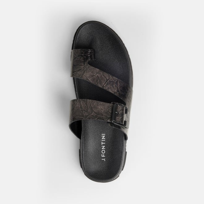 Mochi Men Gun-Metal Casual Slippers (SKU: 60-132-29-41)