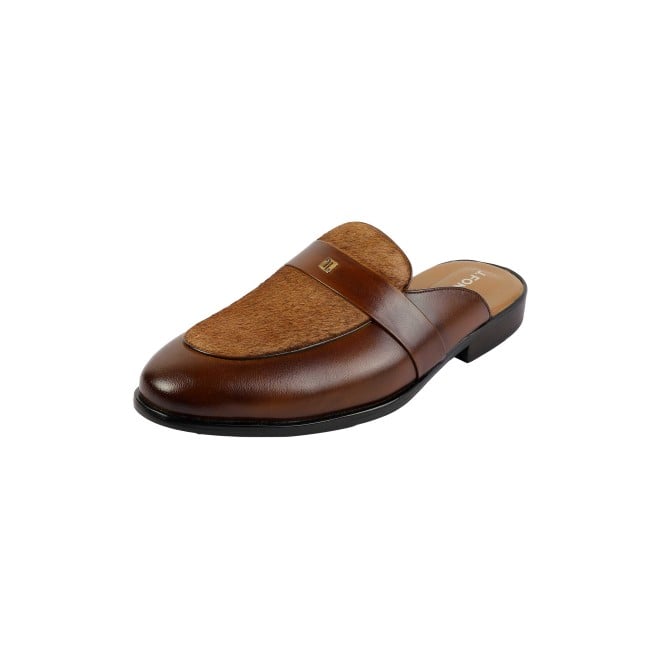 J.Fontini Men Tan Ethnic Slip Ons (SKU: 60-138-23-40)