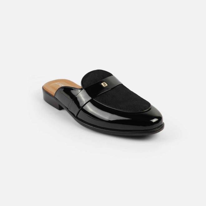 J.Fontini Men Black Ethnic Slip Ons (SKU: 60-138-11-40)