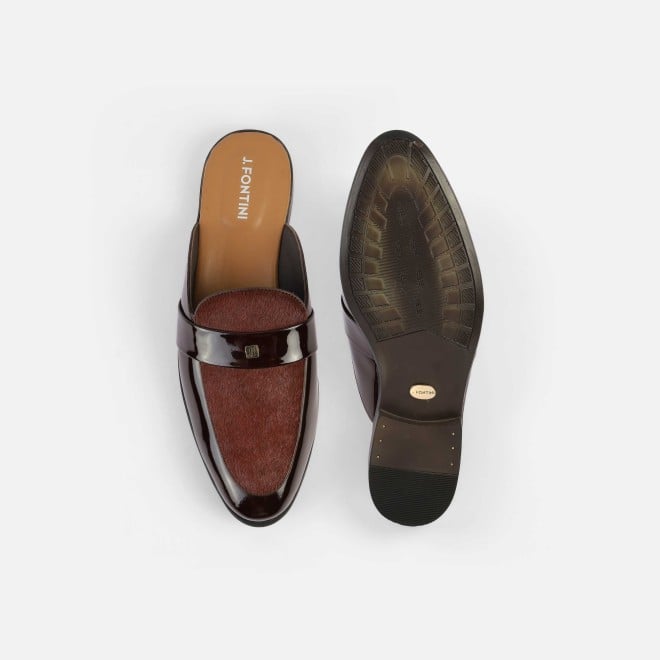 J.Fontini Men Wine Ethnic Slip Ons (SKU: 60-138-58-41)