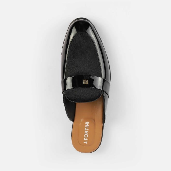 J.Fontini Men Black Ethnic Slip Ons (SKU: 60-138-11-40)
