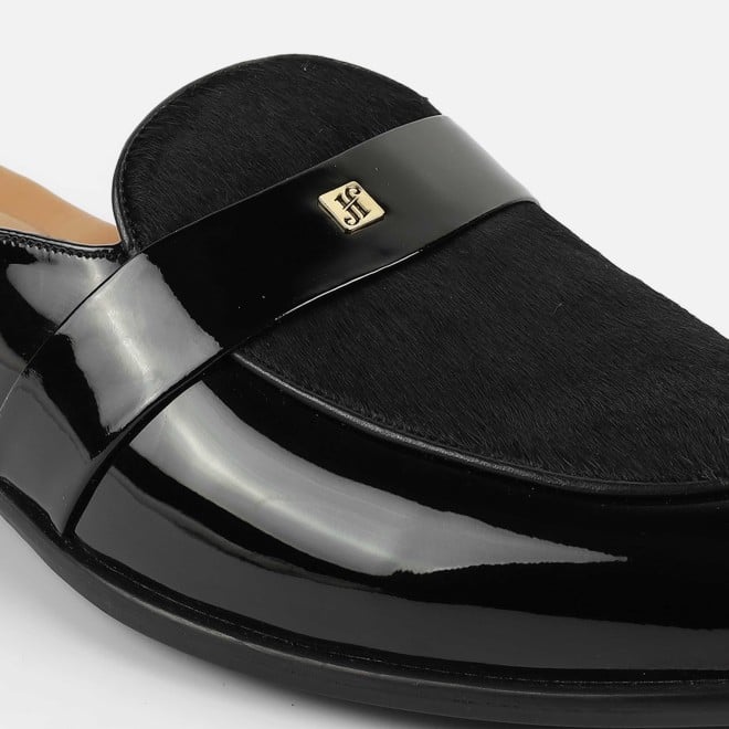 J.Fontini Men Black Ethnic Slip Ons (SKU: 60-138-11-40)