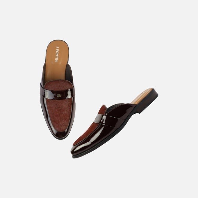 J.Fontini Men Wine Ethnic Slip Ons (SKU: 60-138-58-41)