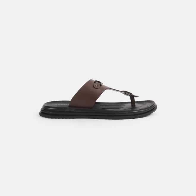 Mochi Men Brown Casual Slippers (SKU: 60-146-12-40)