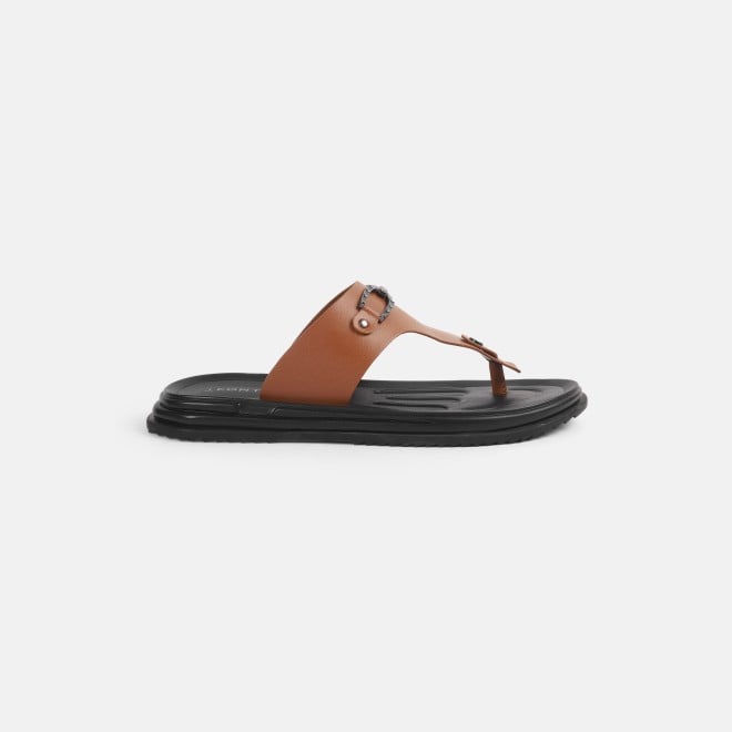 Mochi Men Tan Casual Slippers (SKU: 60-146-23-40)