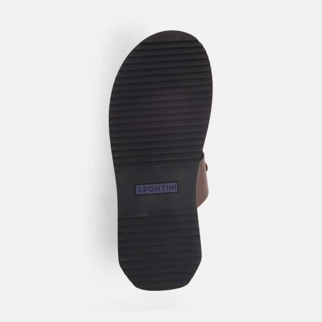 Mochi Men Brown Casual Slippers (SKU: 60-146-12-40)
