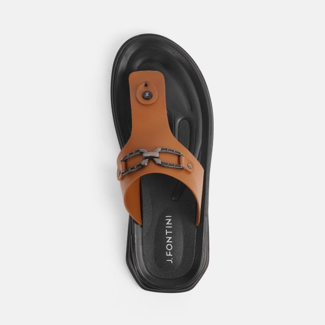 Mochi Men Tan Casual Slippers (SKU: 60-146-23-40)