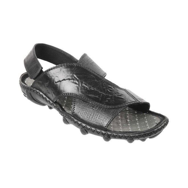Mochi Men Black Casual Sandals