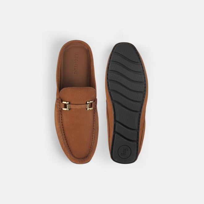 J.Fontini Men Tan-suede Casual Slip Ons (SKU: 60-147-38-40)