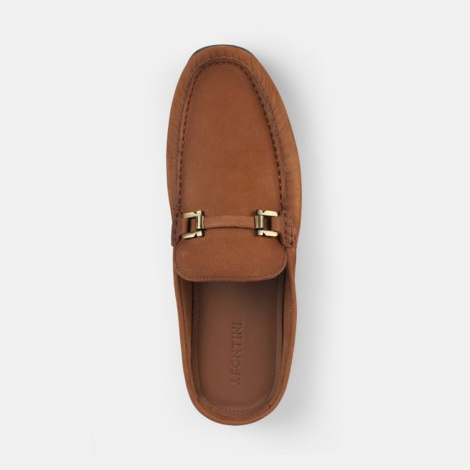 J.Fontini Men Tan-suede Casual Slip Ons (SKU: 60-147-38-40)