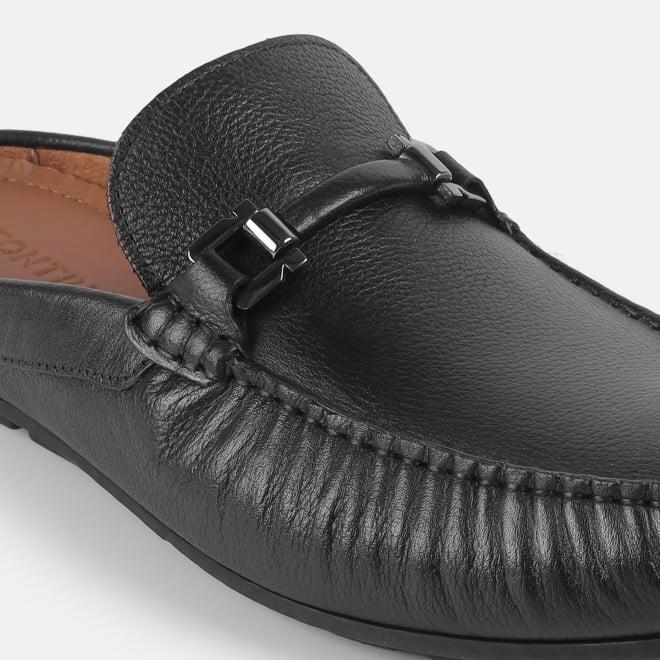 J.Fontini Men Black Casual Slip Ons (SKU: 60-147-11-40)