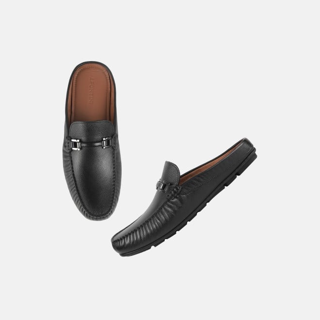 J.Fontini Men Black Casual Slip Ons (SKU: 60-147-11-40)