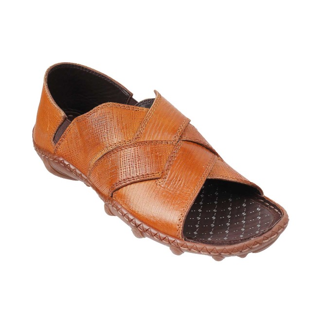 Mochi Tan Ethnic Sandals for Men