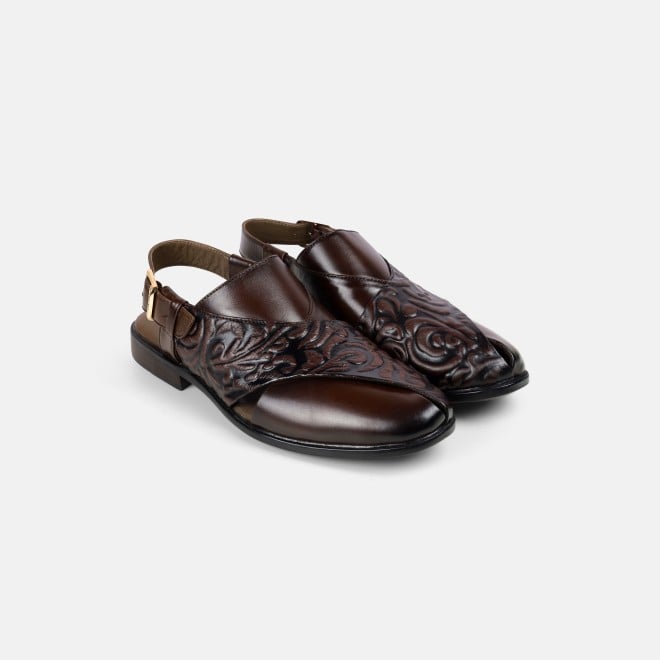J.Fontini Men Brown Ethnic Sandals (SKU: 60-167-12-40)