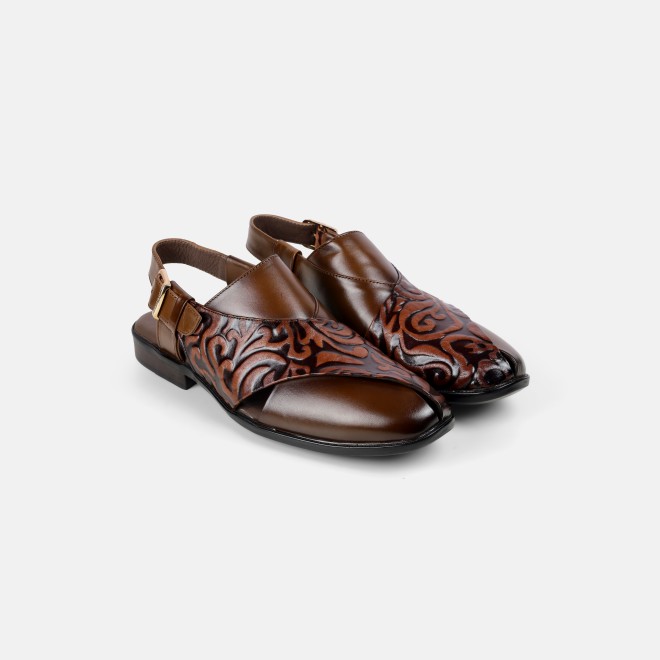 J.Fontini Men Tan Ethnic Sandals (SKU: 60-167-23-40)