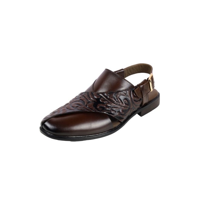 J.Fontini Men Brown Ethnic Sandals (SKU: 60-167-12-40)