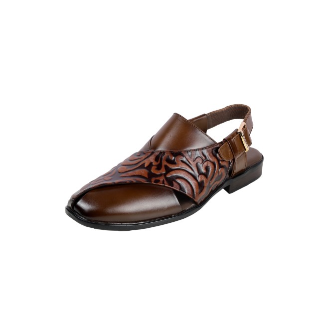 J.Fontini Men Tan Ethnic Sandals (SKU: 60-167-23-40)