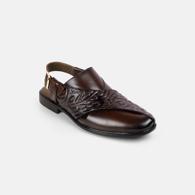 J.Fontini Men Brown Ethnic Sandals (SKU: 60-167-12-40)