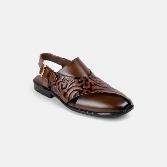 J.Fontini Men Tan Ethnic Sandals (SKU: 60-167-23-40)