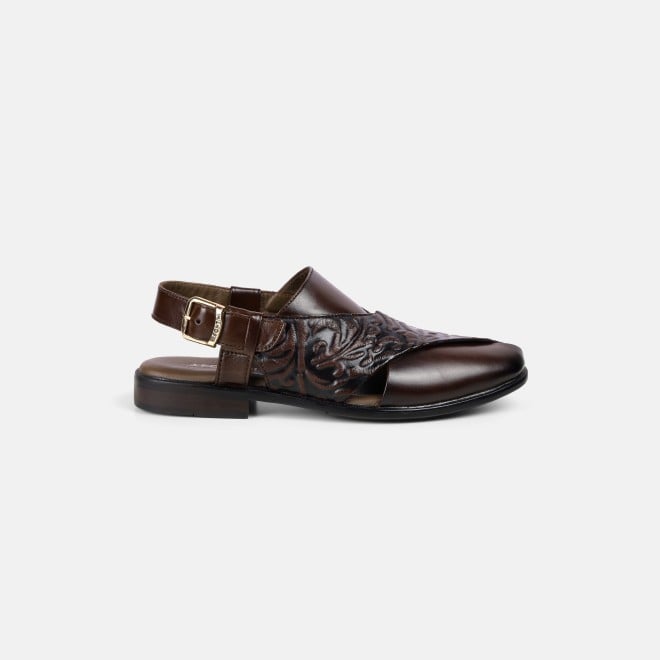 J.Fontini Men Brown Ethnic Sandals (SKU: 60-167-12-40)