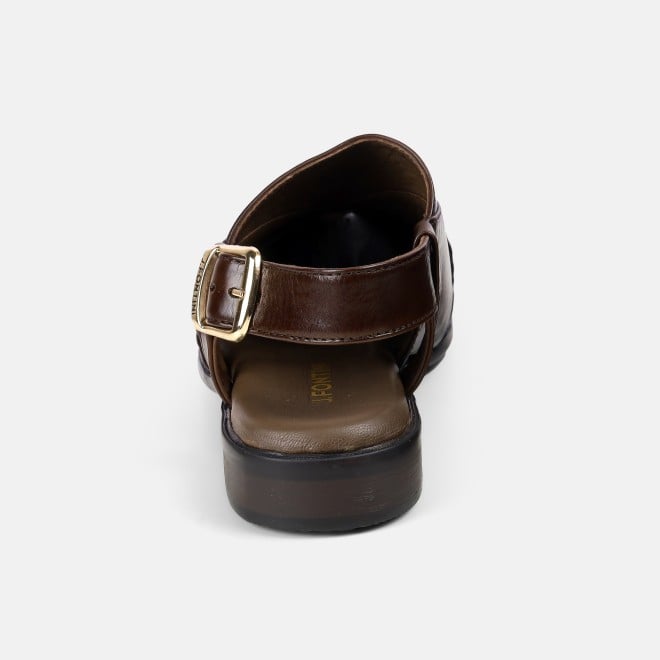 J.Fontini Men Brown Ethnic Sandals (SKU: 60-167-12-40)
