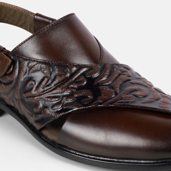 J.Fontini Men Brown Ethnic Sandals (SKU: 60-167-12-40)
