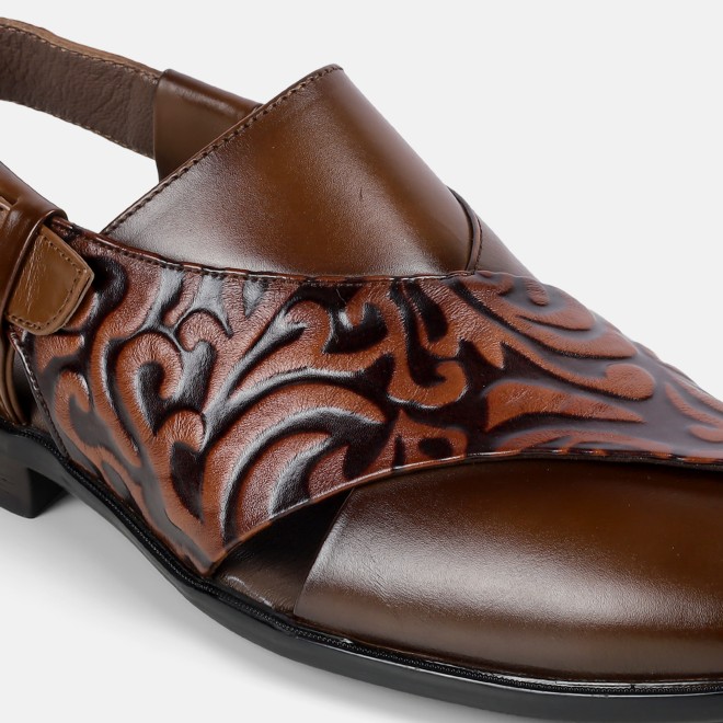 J.Fontini Men Tan Ethnic Sandals (SKU: 60-167-23-40)