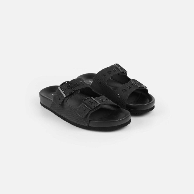 J.Fontini Men Black Casual Slippers (SKU: 60-182-11-40)