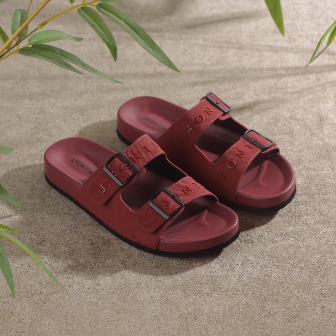 J.Fontini Men Red Casual Slippers (SKU: 60-182-18-40)