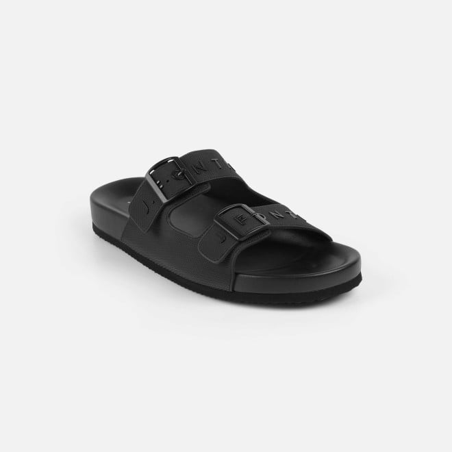 J.Fontini Men Black Casual Slippers (SKU: 60-182-11-40)