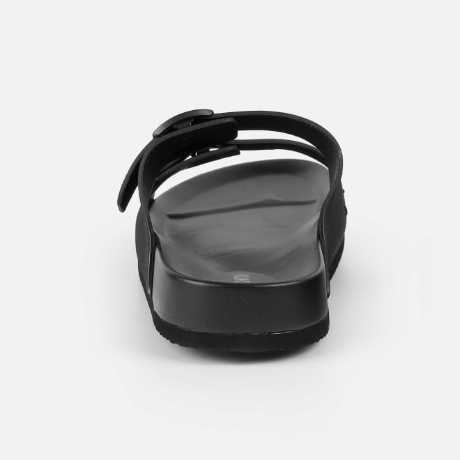 J.Fontini Men Black Casual Slippers (SKU: 60-182-11-40)