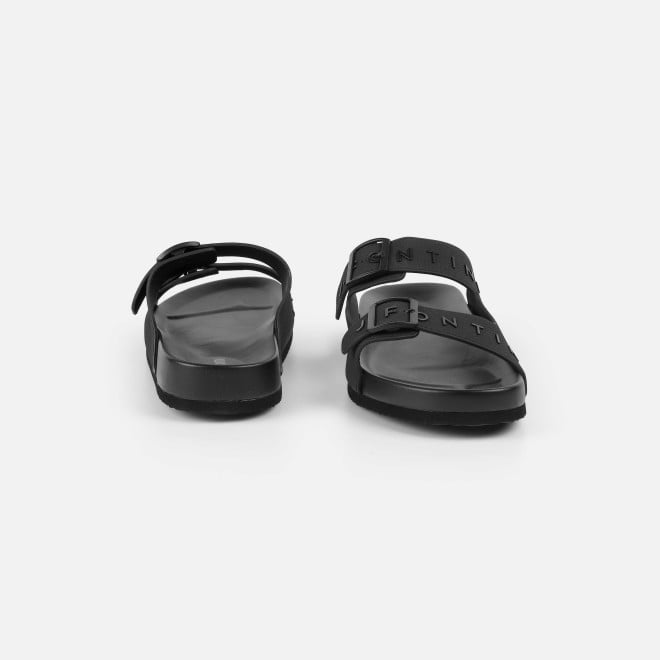 J.Fontini Men Black Casual Slippers (SKU: 60-182-11-40)