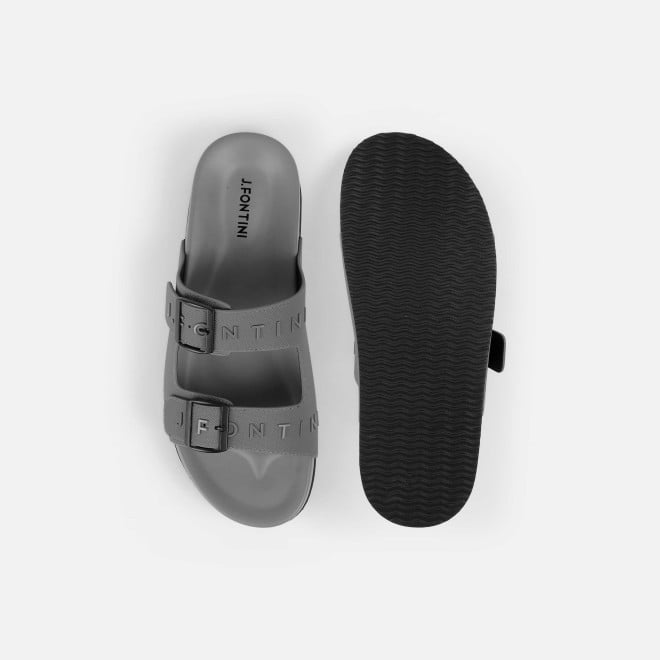 J.Fontini Men Grey Casual Slippers (SKU: 60-182-14-40)