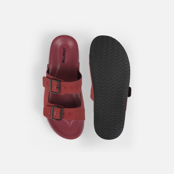 J.Fontini Men Red Casual Slippers (SKU: 60-182-18-40)