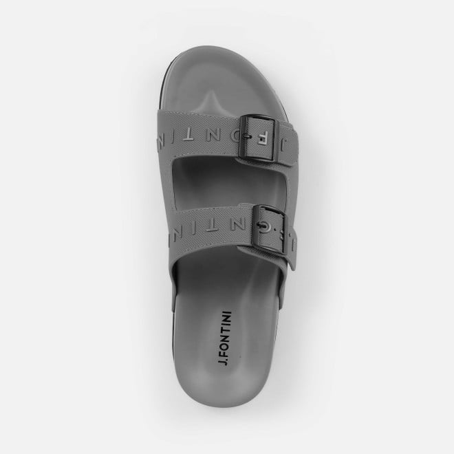 J.Fontini Men Grey Casual Slippers (SKU: 60-182-14-40)