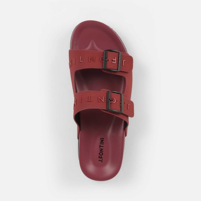 J.Fontini Men Red Casual Slippers (SKU: 60-182-18-40)