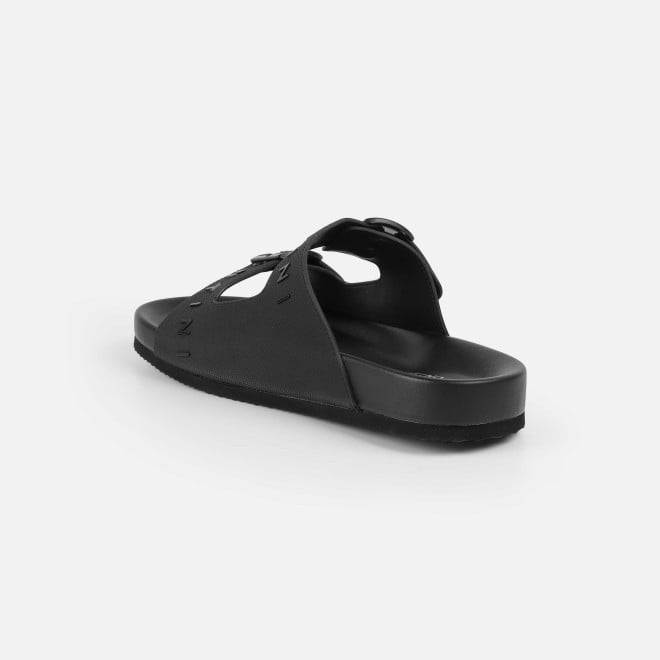 J.Fontini Men Black Casual Slippers (SKU: 60-182-11-40)