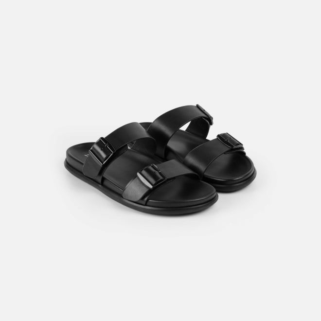 J.Fontini Men Black Casual Slippers (SKU: 60-183-11-40)