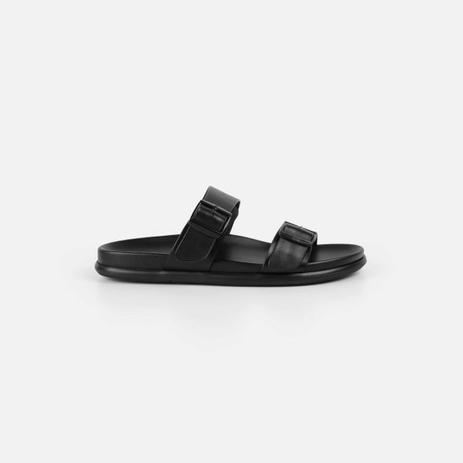 J.Fontini Men Black Casual Slippers (SKU: 60-183-11-40)