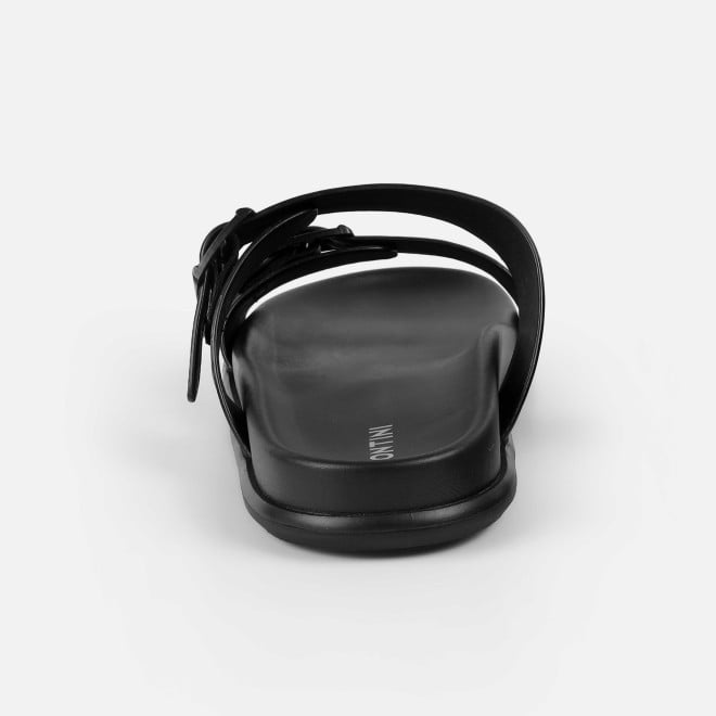 J.Fontini Men Black Casual Slippers (SKU: 60-183-11-40)