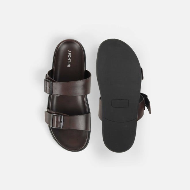 J.Fontini Men Coffee Casual Slippers (SKU: 60-183-55-44)