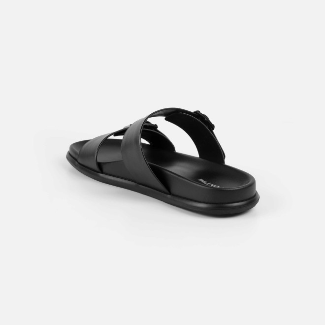 J.Fontini Men Black Casual Slippers (SKU: 60-183-11-40)