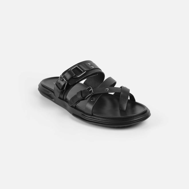J.Fontini Men Black Casual Slippers (SKU: 60-184-11-40)