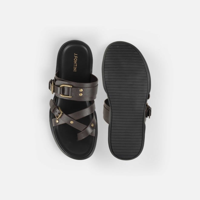 J.Fontini Men Coffee Casual Slippers (SKU: 60-184-55-42)