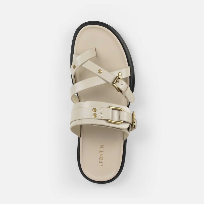 J.Fontini Men Beige Casual Slippers (SKU: 60-184-20-40)