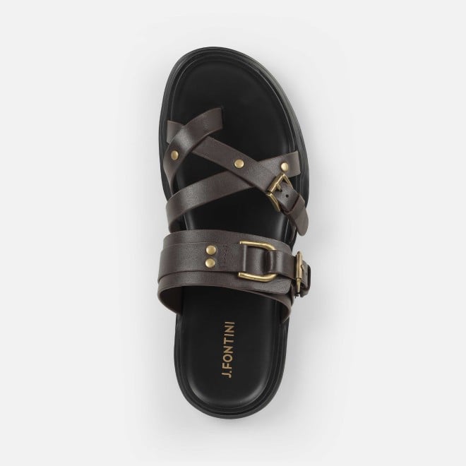 J.Fontini Men Coffee Casual Slippers (SKU: 60-184-55-42)