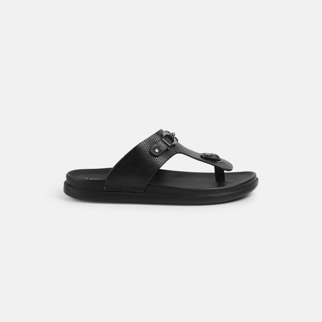 J.Fontini Men Black Casual Slippers (SKU: 60-188-11-40)